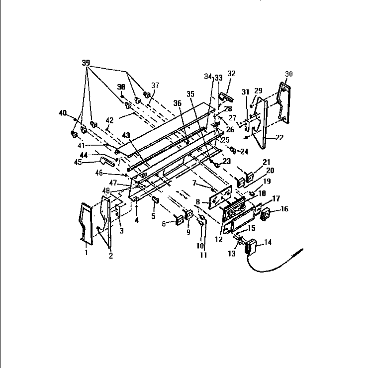 BACKGUARD Diagram and Parts List for KF560GDF0  Frigidaire Range