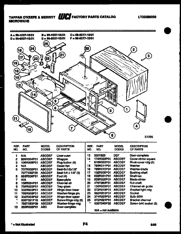 BROILER DRAWER PARTS Diagram and Parts List for 30-2228-00-01  Tappan Range