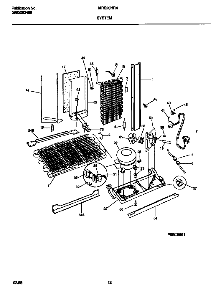 SYSTEM Diagram and Parts List for MRS20HRAD4  Uni Refrigerator