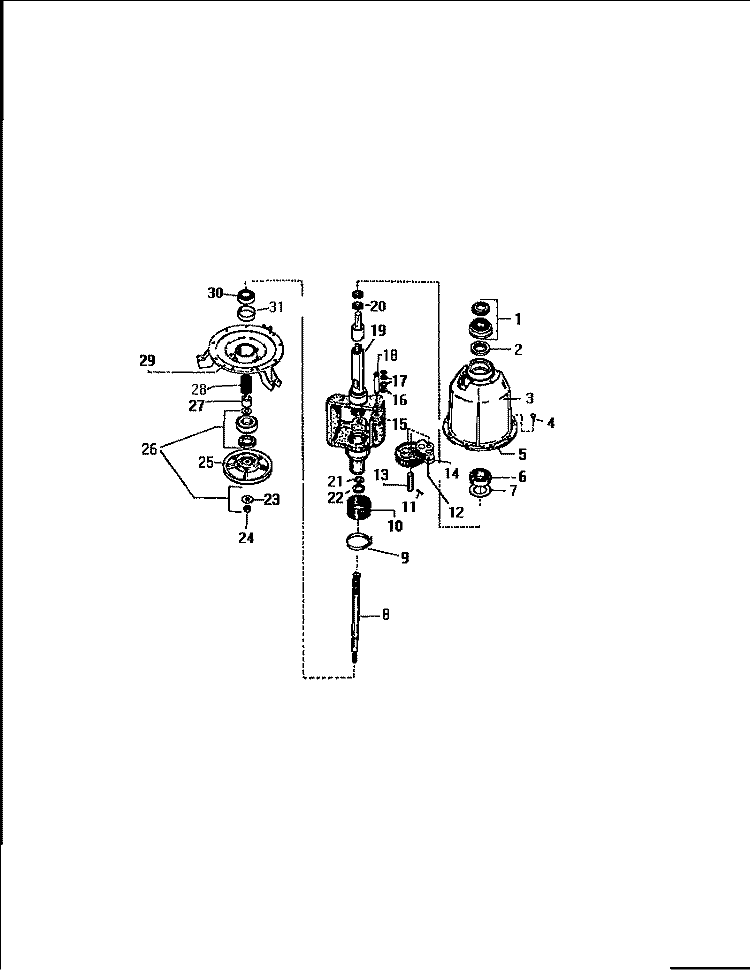 MOTOR, PUMP ASSEMBLY Diagram and Parts List for LA400EXV3  Frigidaire Washer