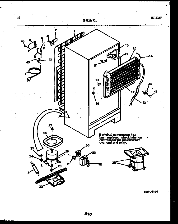 SYSTEM AND AUTOMATIC DEFROST PARTS Diagram and Parts List for ATG150NCD1  Frigidaire Refrigerator