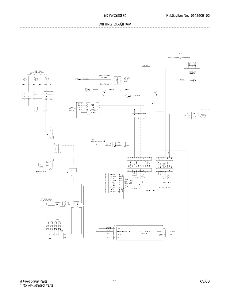 WIRING DIAGRAM Diagram and Parts List for EI24WC65GS0  Electrolux Wine and Beverage Cooler