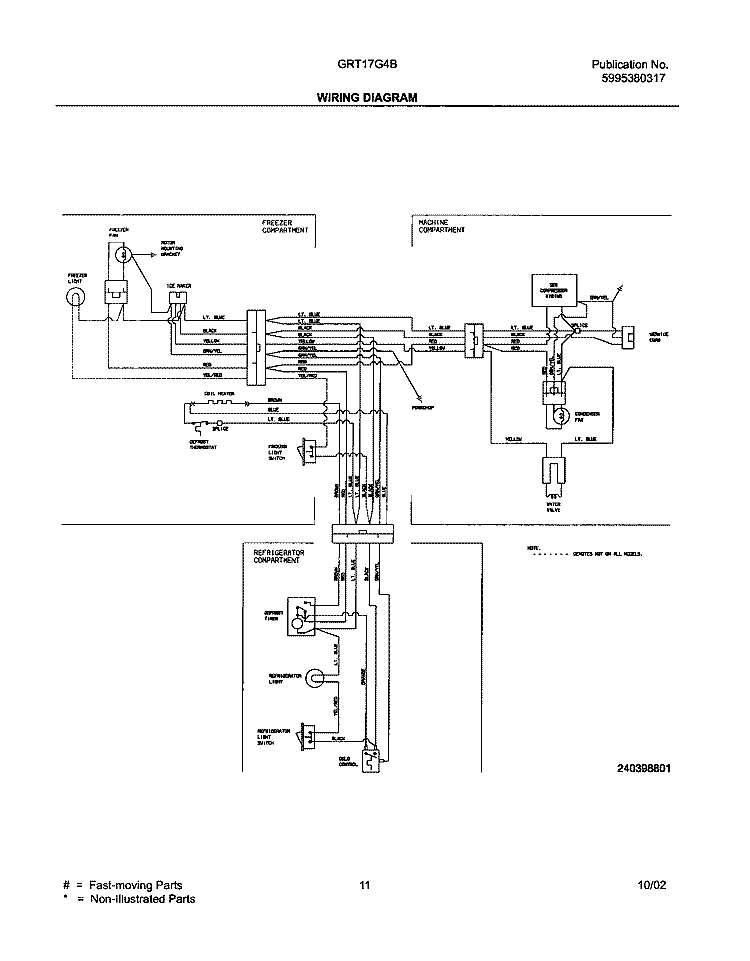 WIRING DIAGRAM Diagram and Parts List for GRT17G4BQ1  Gibson Refrigerator