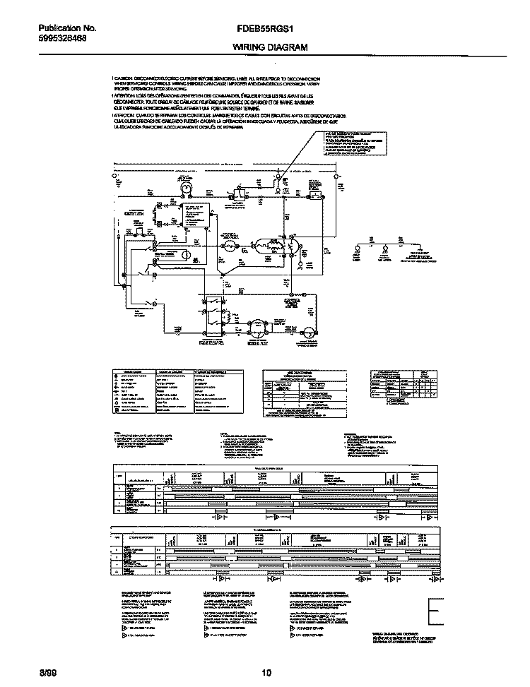 131826200 WIRING DIAGRAM Diagram and Parts List for FDEB55RGS1  Frigidaire Dryer