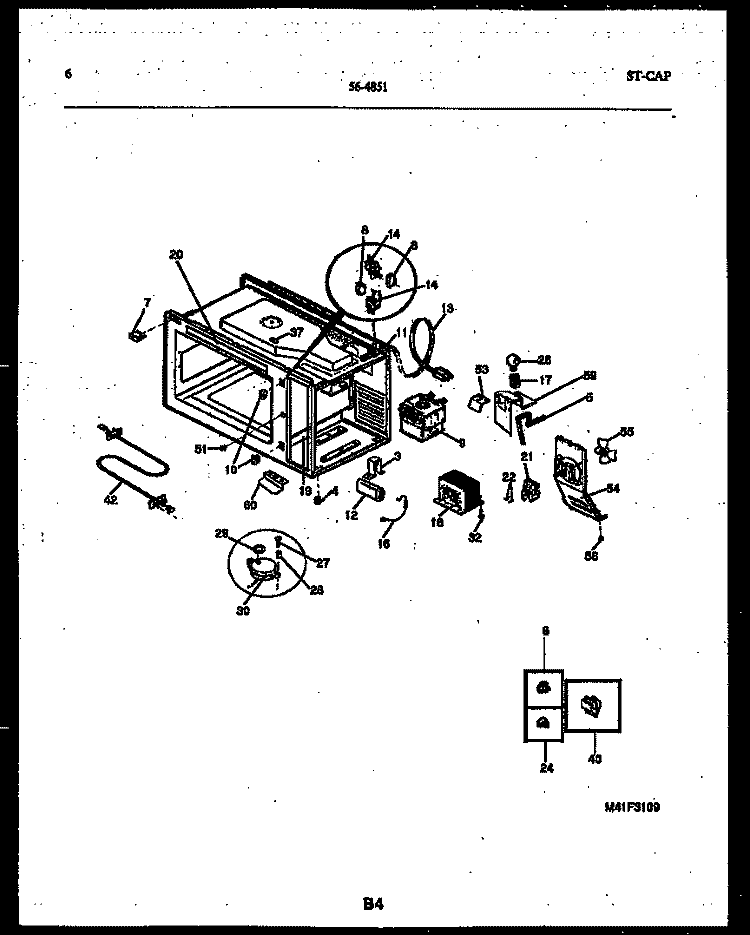 FUNCTIONAL PARTS Diagram and Parts List for 56-4851-10-02  Tappan Microwave