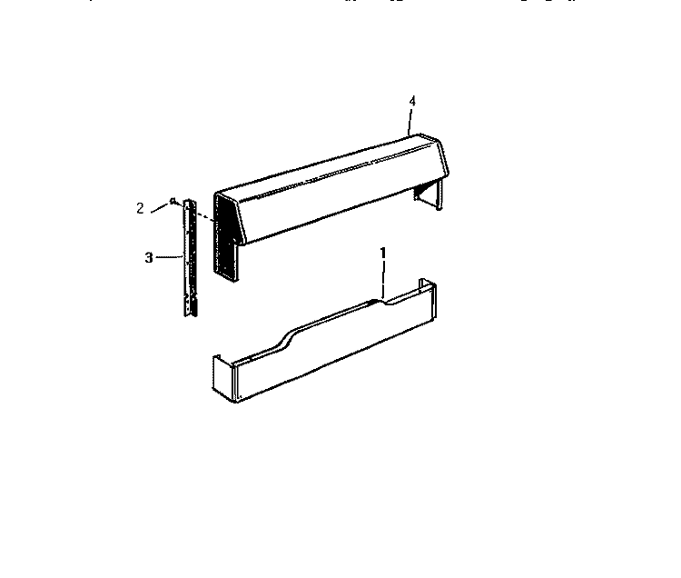 BACKGUARD Diagram and Parts List for GF300HXF1  Frigidaire Wall Oven