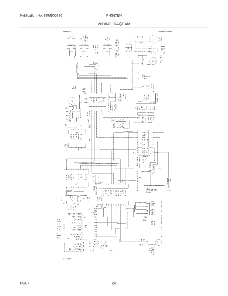 WIRING DIAGRAM Diagram and Parts List for PHS67EHSB6  Frigidaire Refrigerator