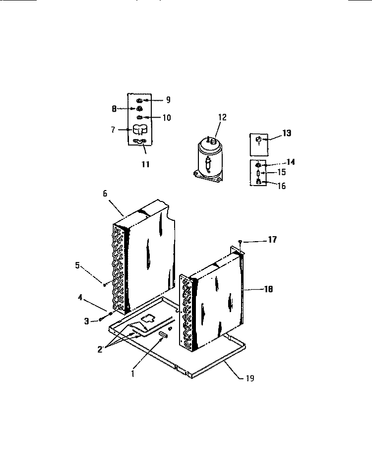 COMPRESSOR Diagram and Parts List for MH110C1UA  Kelvinator Air Conditioner