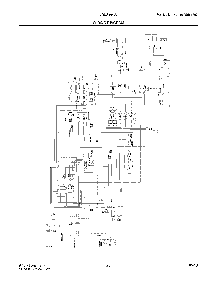 WIRING DIAGRAM Diagram and Parts List for LGUS2642LE0  Frigidaire Refrigerator