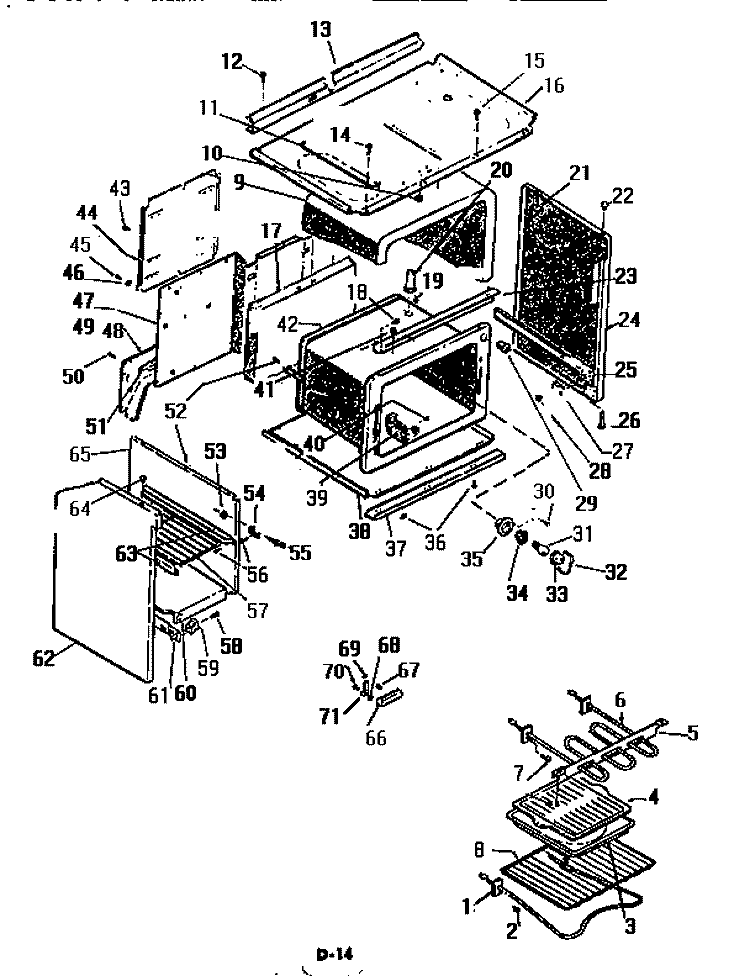 BODY, SIDE PANELS Diagram and Parts List for KF404GDD2  Frigidaire Range