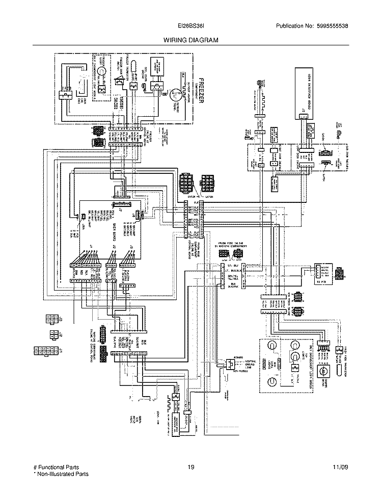 WIRING DIAGRAM Diagram and Parts List for EI28BS36IB0  Electrolux Refrigerator
