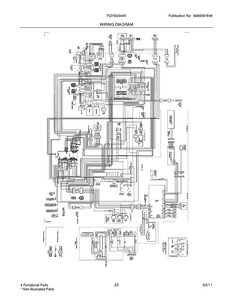 WIRING DIAGRAM Diagram and Parts List for FGHS2644KF3  Frigidaire Refrigerator