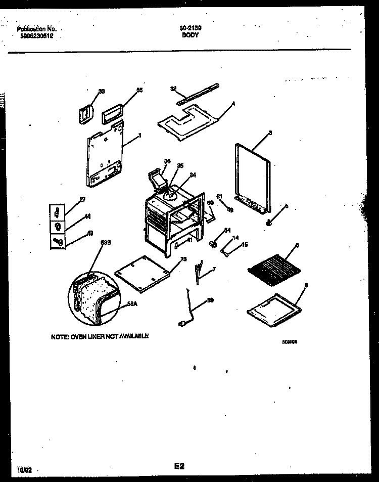 COOKTOP AND BROILER DRAWER PARTS Diagram and Parts List for 30-2139-00-09  Tappan Range