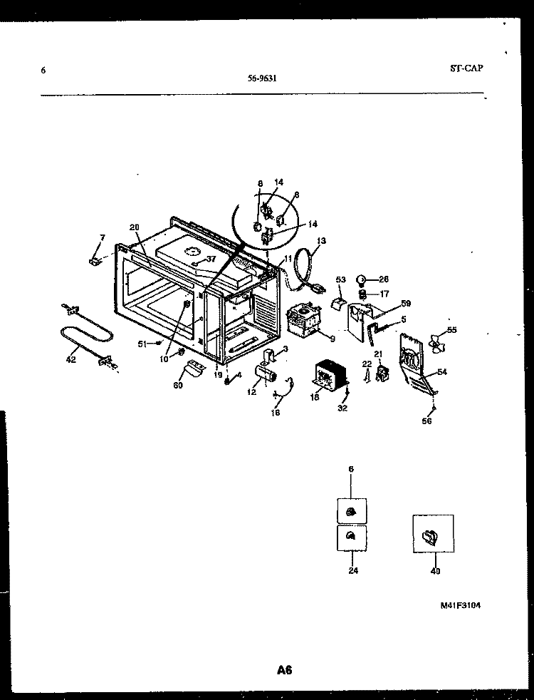 FUNCTIONAL PARTS Diagram and Parts List for 56-9631-10-02  Tappan Microwave