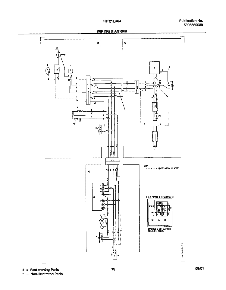 WIRING DIAGRAM Diagram and Parts List for FRT21LR7AQ2  Frigidaire Refrigerator