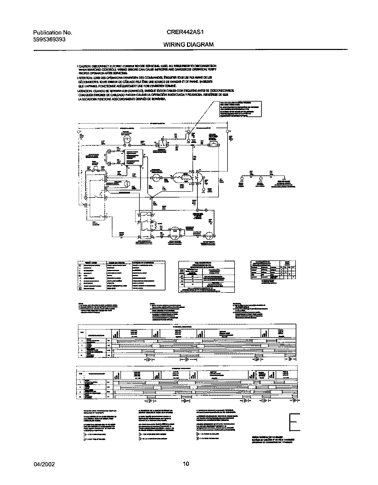 131826200 WIRING DIAGRAM Diagram and Parts List for CRER442AS1  Frigidaire Dryer