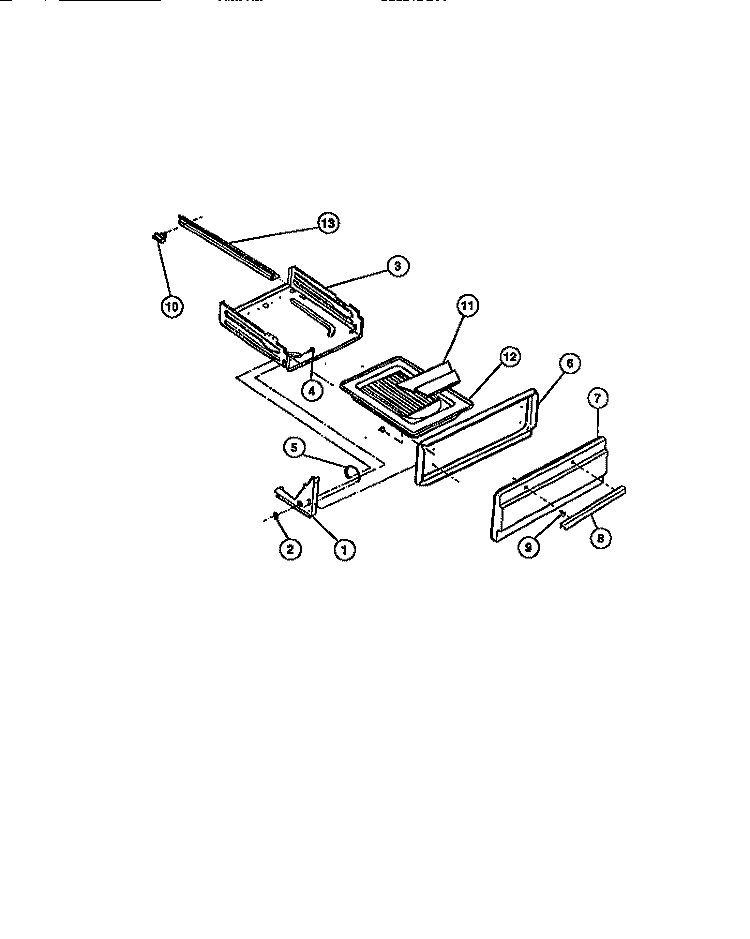 BROILER DRAWER Diagram and Parts List for CGC1M1DXD  Gibson Range