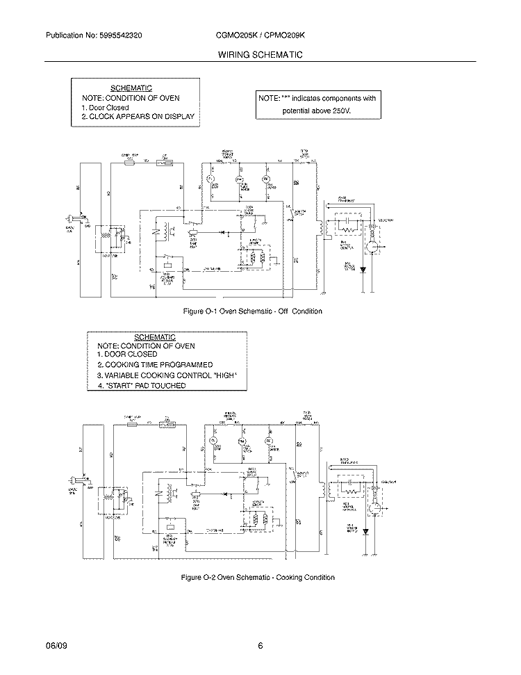 WIRING SCHEMATIC Diagram and Parts List for CPMO209KFA  Frigidaire Microwave
