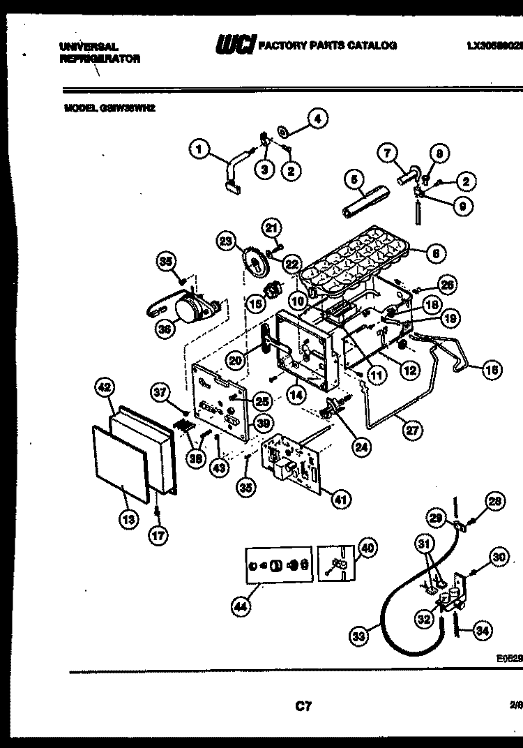 ICE MAKER PARTS Diagram and Parts List for GSIW36AH2  Frigidaire Refrigerator