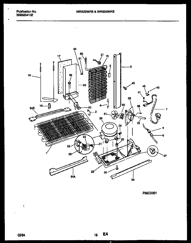 SYSTEM AND AUTOMATIC DEFROST PARTS Diagram and Parts List for WRS22WRBD0  Frigidaire Refrigerator