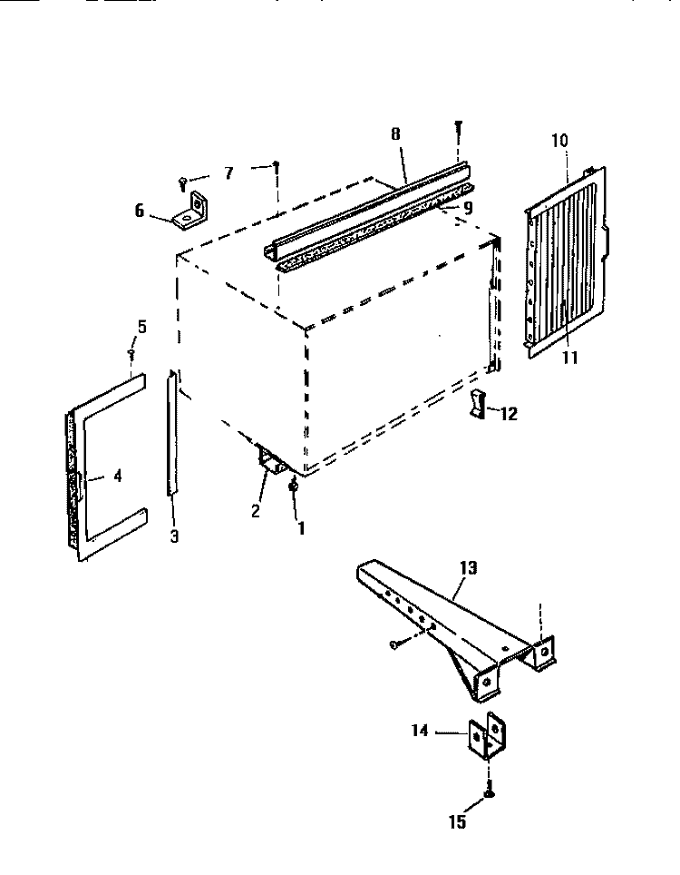 WINDOW MOUNTING PARTS Diagram and Parts List for AL099J1A2  Frigidaire Air Conditioner