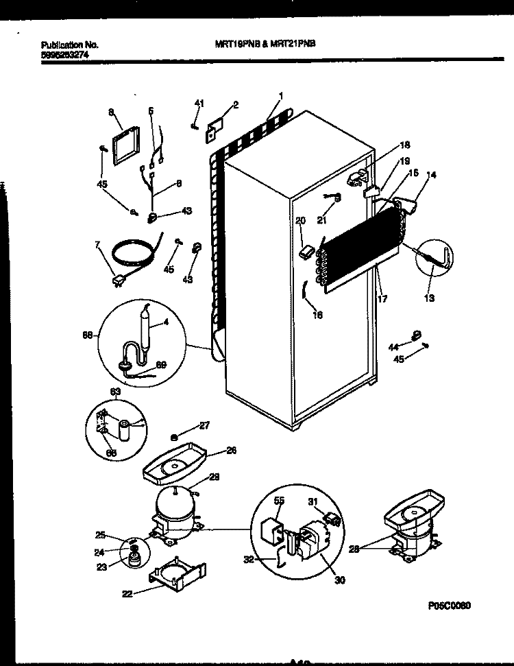 SYSTEM AND AUTOMATIC DEFROST PARTS Diagram and Parts List for MRT19PNBD0  Uni Refrigerator