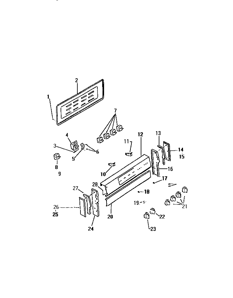 BACKGUARD Diagram and Parts List for REP302CD1  Kelvinator Range