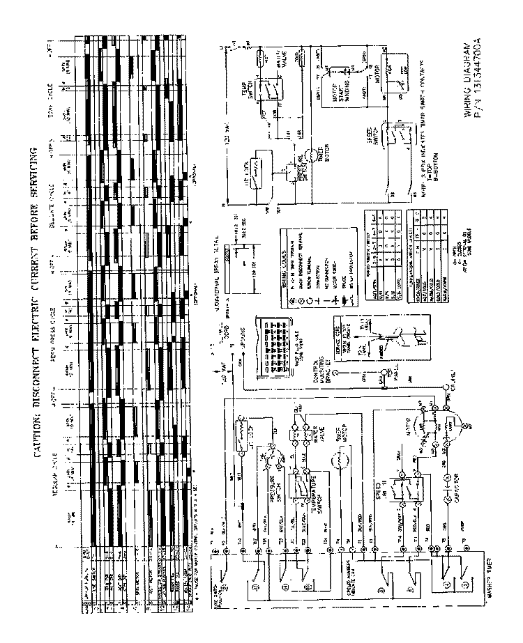 WIRING DIAGRAM Diagram and Parts List for WWX645RBS1  Frigidaire Washer