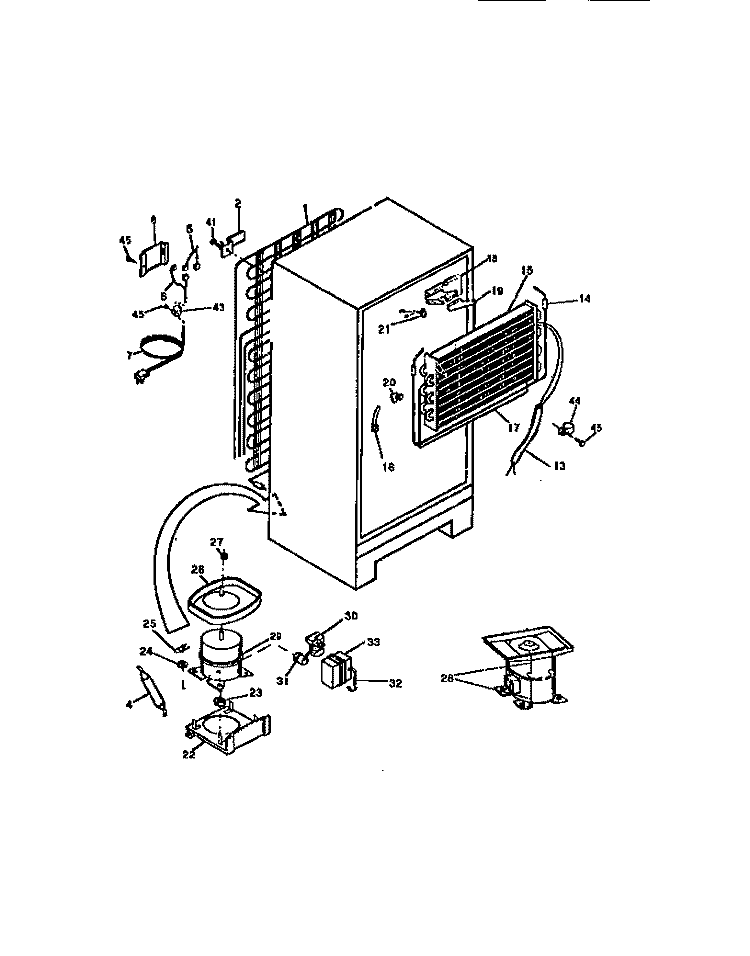 COOLING SYSTEM Diagram and Parts List for FPD19TPH0  Frigidaire Refrigerator