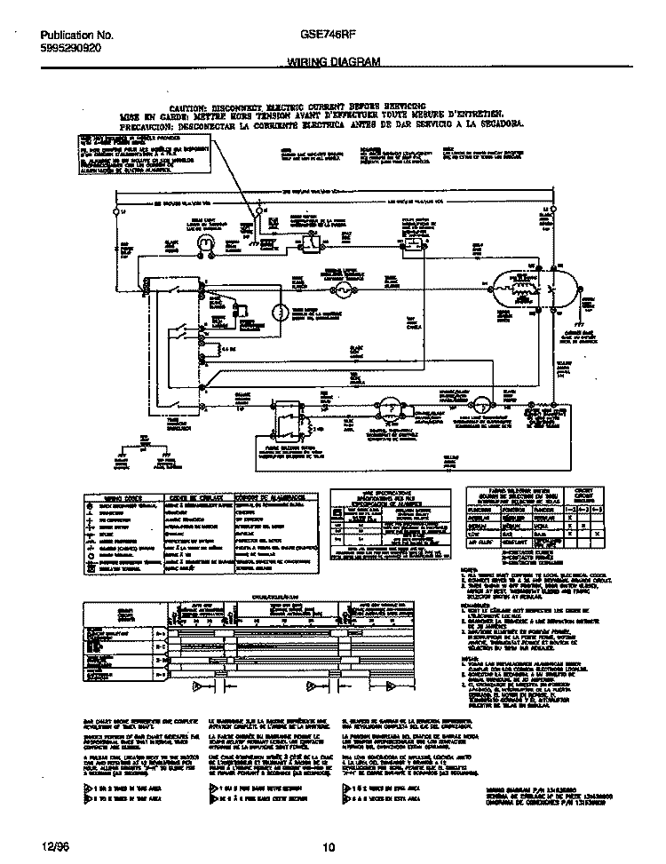 WIRING DIAGRAM Diagram and Parts List for GSE746RFS0  Gibson Dryer