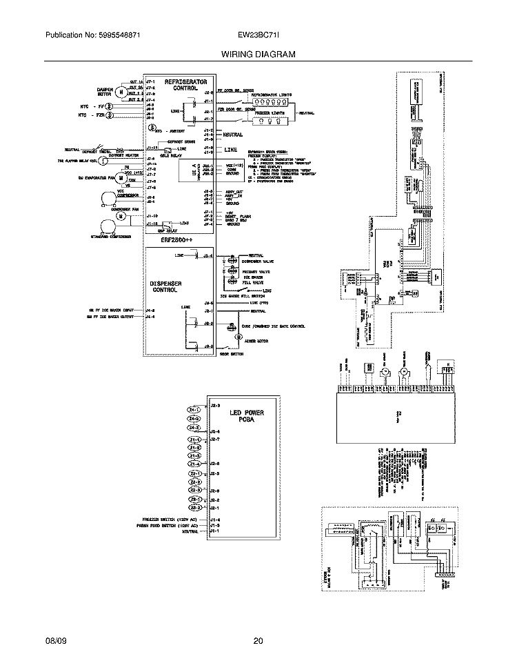 WIRING DIAGRAM Diagram and Parts List for EW23BC71IS0  Electrolux Refrigerator