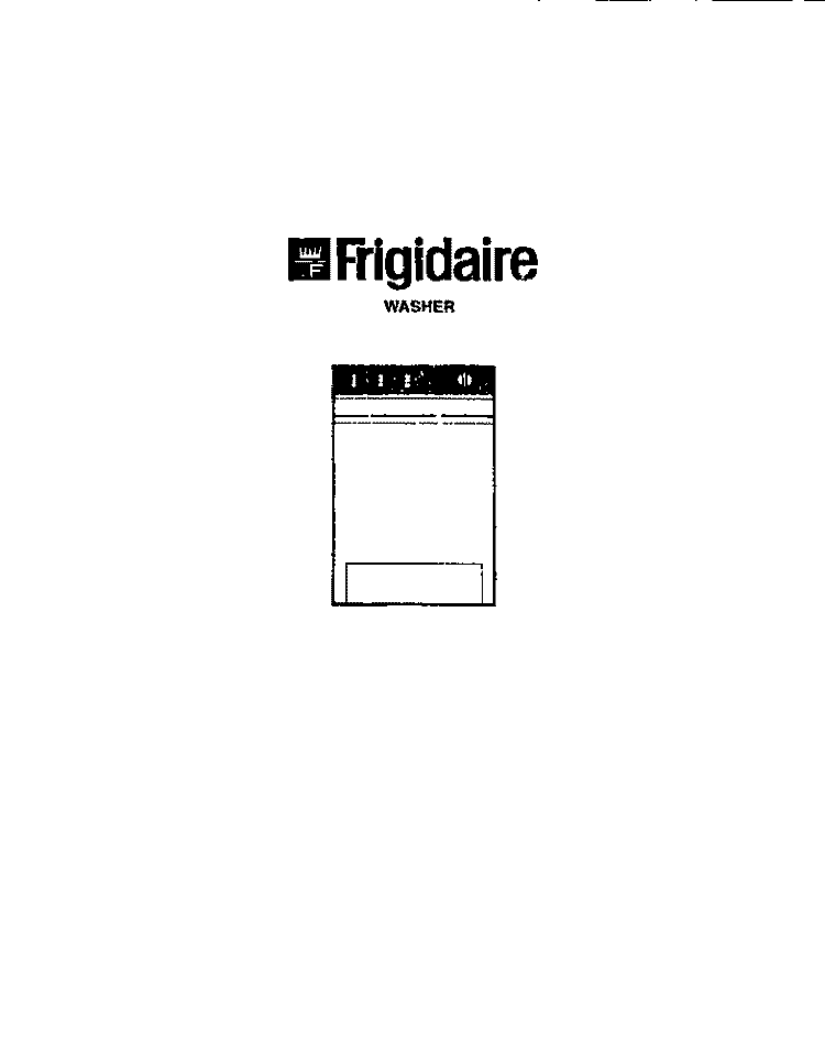 COVER Diagram and Parts List for WCISFH0  Frigidaire Washer