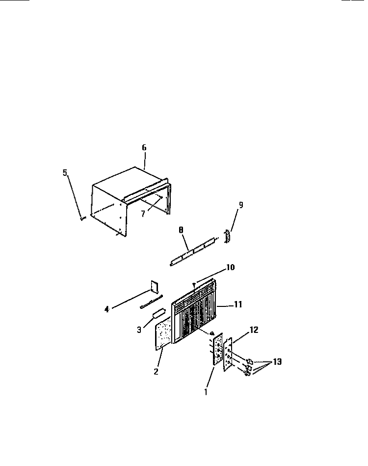 CABINET, FRONT, WRAPPER Diagram and Parts List for S310A1QA  Kelvinator Air Conditioner