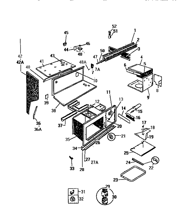 UPPER BODY Diagram and Parts List for GC932EXF3  Frigidaire Range