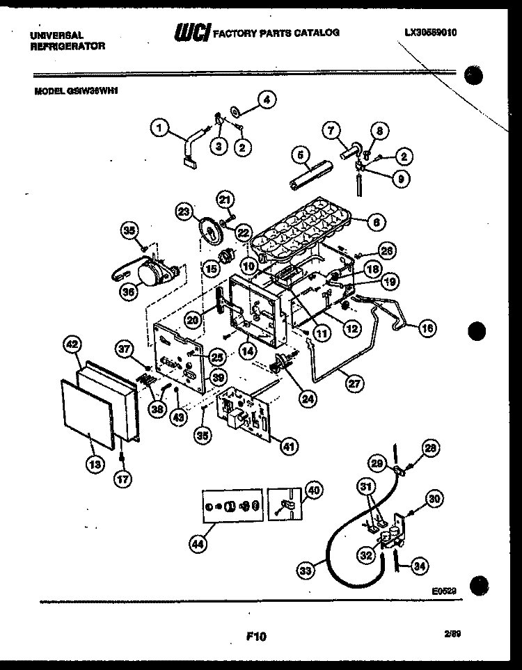 ICE MAKER AND INSTALLATION PARTS Diagram and Parts List for GSIW36BH1  Frigidaire Refrigerator