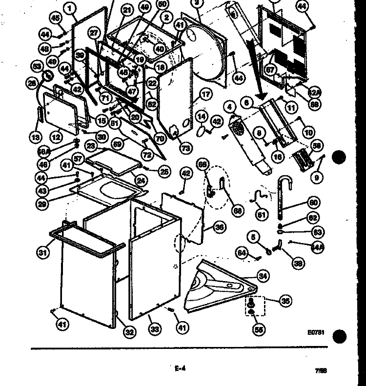 CABINET PARTS AND HEATER Diagram and Parts List for SM115LXD1  Frigidaire Washer