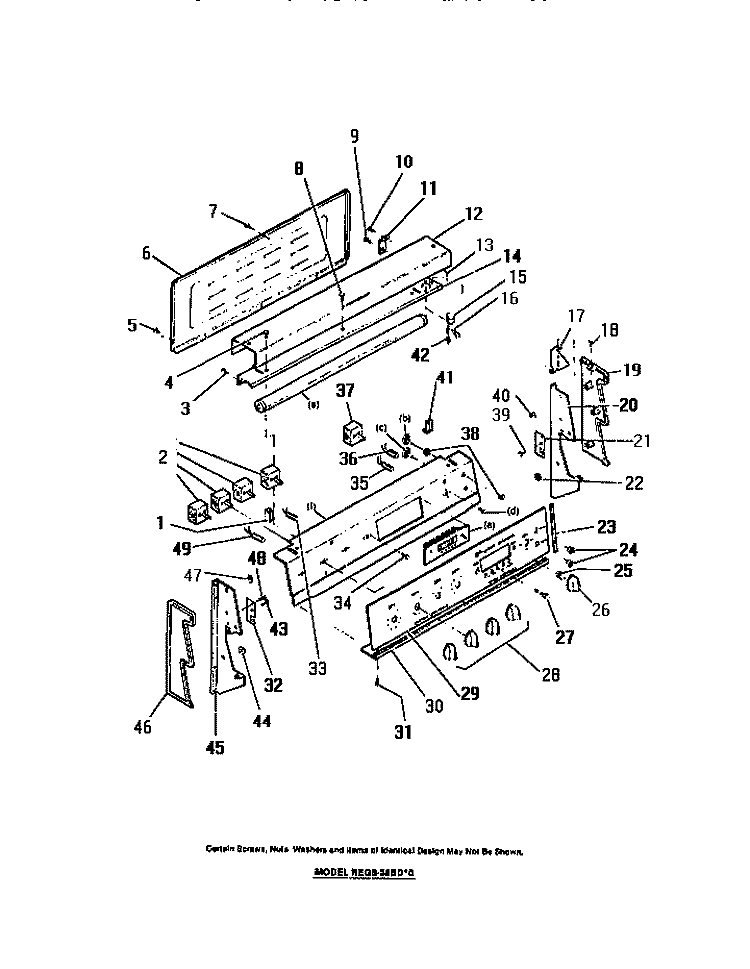 CONTROL PANEL, COOK - MASTER, SWITCHE Diagram and Parts List for REGS38BDL0  Frigidaire Wall Oven