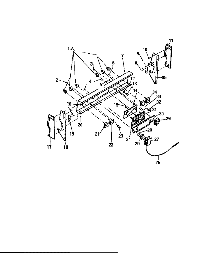 BACKGUARD Diagram and Parts List for KF520GDW1  Frigidaire Range