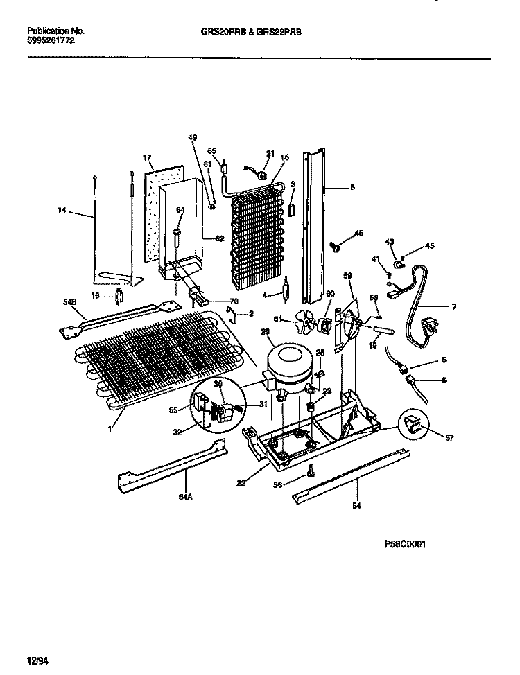SYSTEM & AUTOMATIC DEFROST Diagram and Parts List for GRS22PRBW0  Gibson Refrigerator