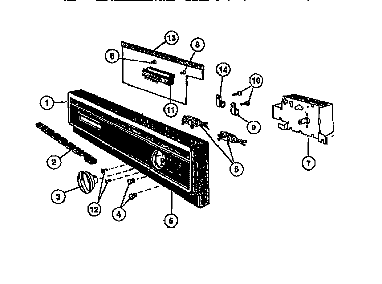 CONSOLE Diagram and Parts List for DW5900PW1  Frigidaire Dishwasher