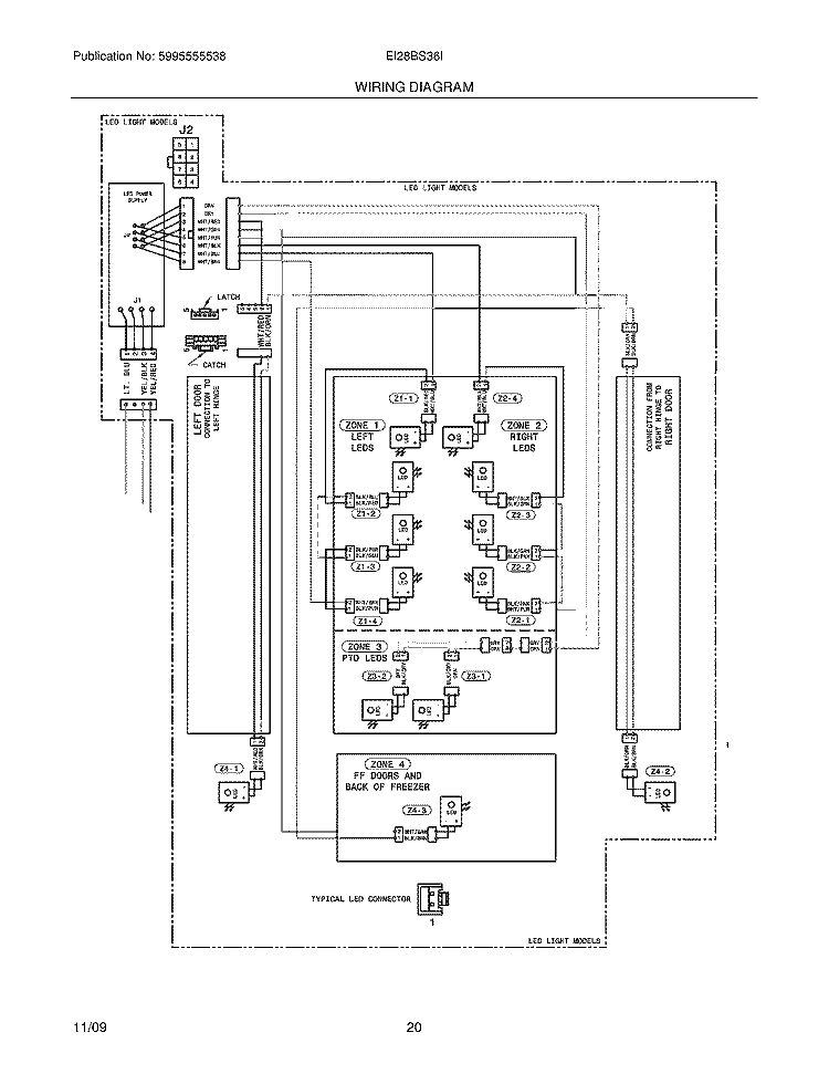 WIRING DIAGRAM Diagram and Parts List for EI28BS36IB0  Electrolux Refrigerator