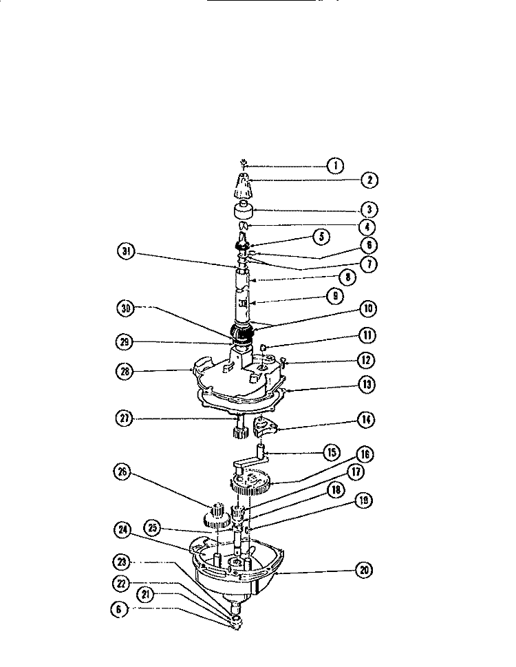 TRANSMISSION PARTS Diagram and Parts List for WA28D4WSFA  Gibson Washer