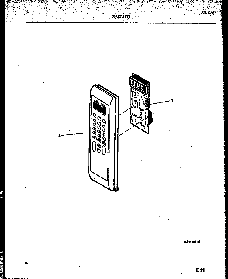 CONTROL PANEL Diagram and Parts List for 56-2251-10-01  Tappan Microwave