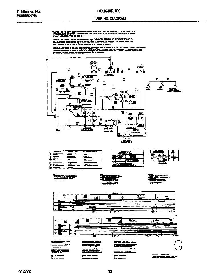 131826300 WIRING DIAGRAM Diagram and Parts List for GDG648RHS0  Gibson Dryer