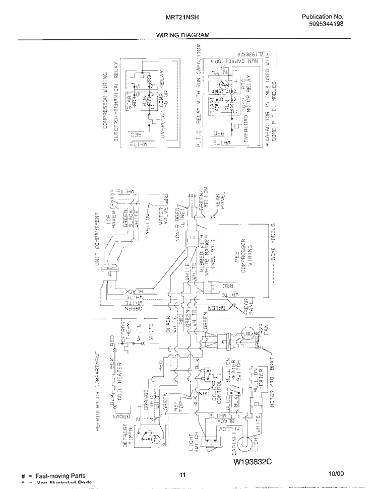 WIRING DIAGRAM Diagram and Parts List for MRT21NSHD3  Uni Refrigerator