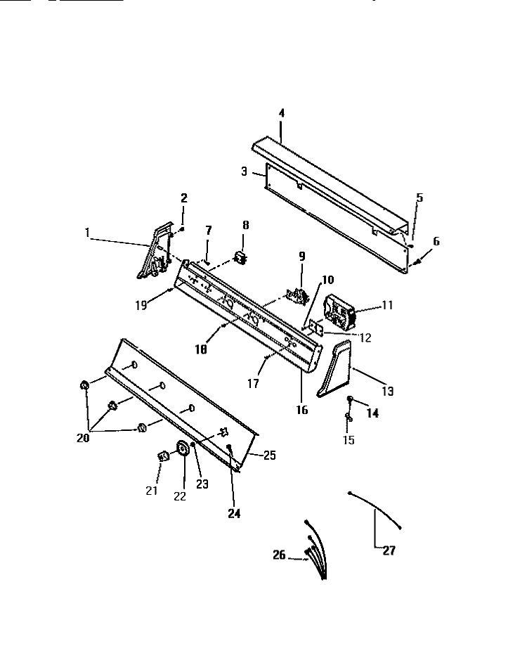 CONSOLE & CONTROLS Diagram and Parts List for AW501A0W  Kelvinator Washer