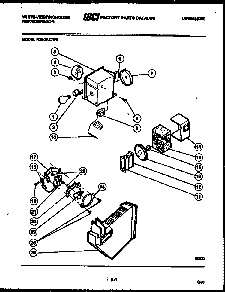 REFRIGERATOR CONTROL ASSEMBLY, DAMP Diagram and Parts List for RS249JCD2  Frigidaire Refrigerator