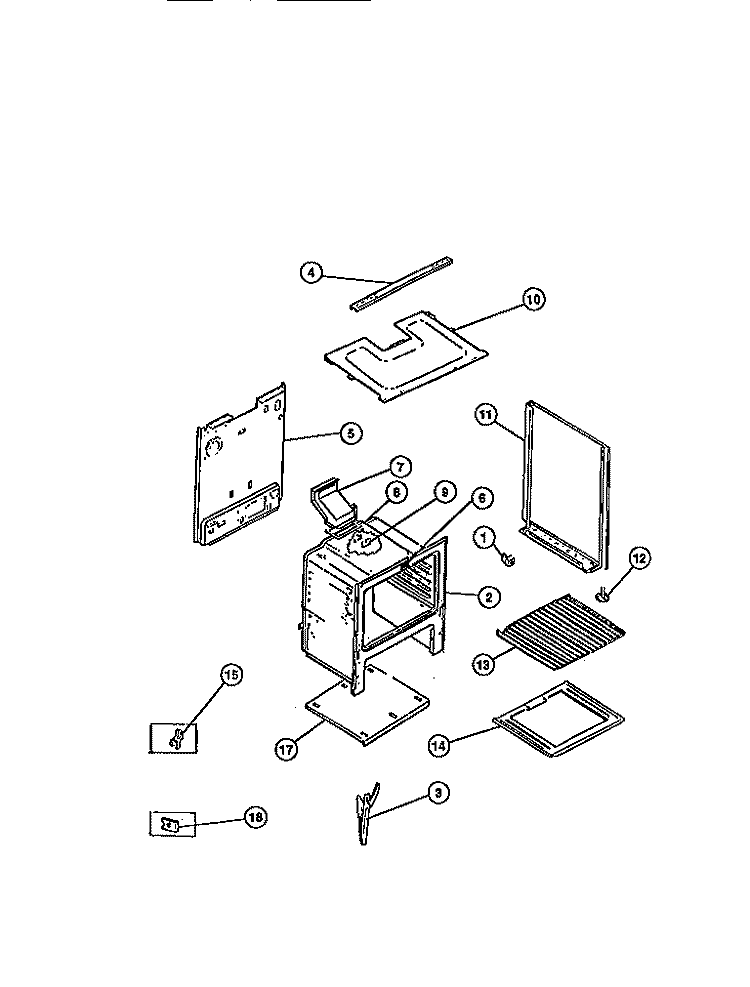 BODY Diagram and Parts List for CGC1M1DXE  Gibson Range