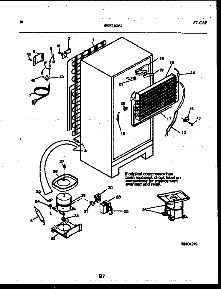 SYSTEM AND AUTOMATIC DEFROST PARTS Diagram and Parts List for RT143NLDD  Frigidaire Refrigerator