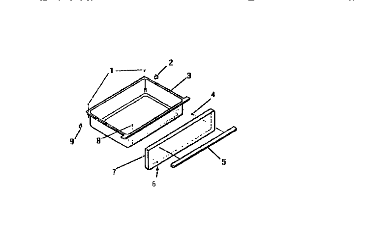 DRAWER Diagram and Parts List for KS220GDD1  Frigidaire Range